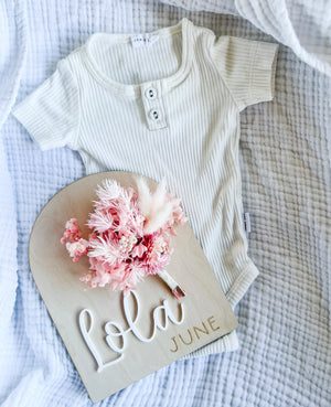 Dried Flower Name Plaque