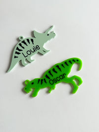 Acrylic Dino Bag Tag