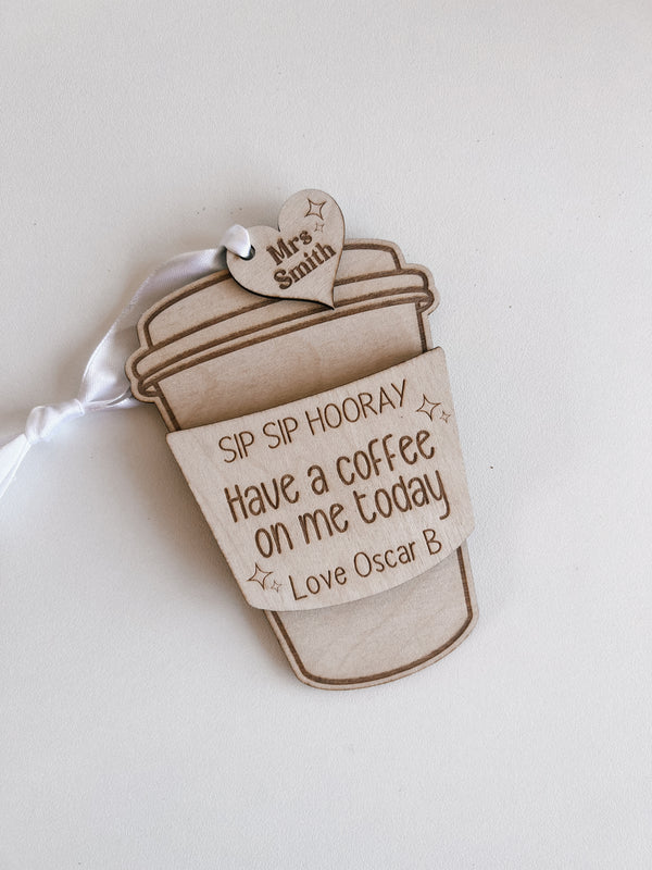 Coffee Cup Gift Card Holder