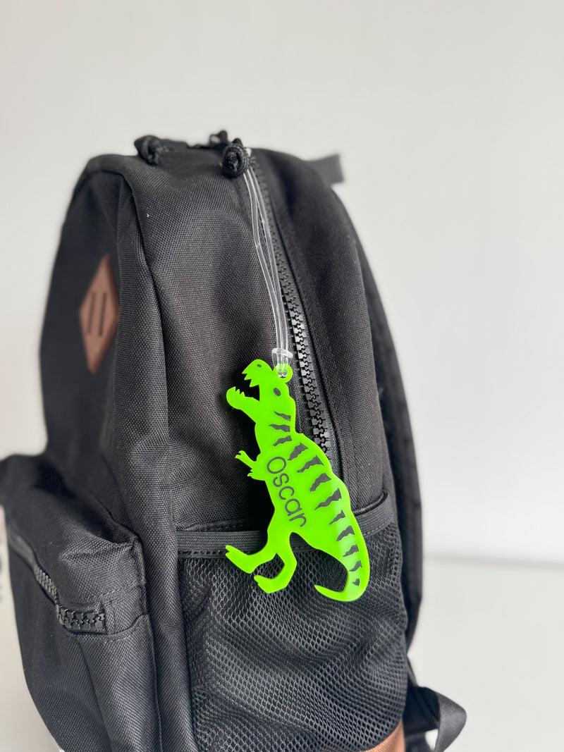 Acrylic Dino Bag Tag