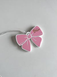 Acrylic Bow Bag Tag