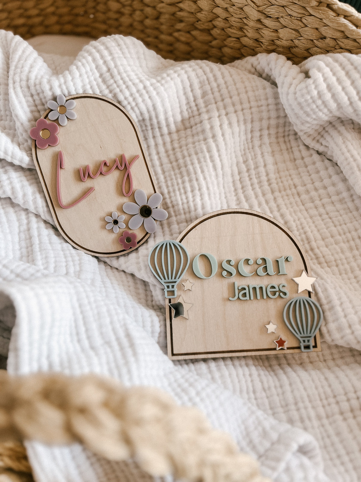 Hot Air Balloon Name Plaque