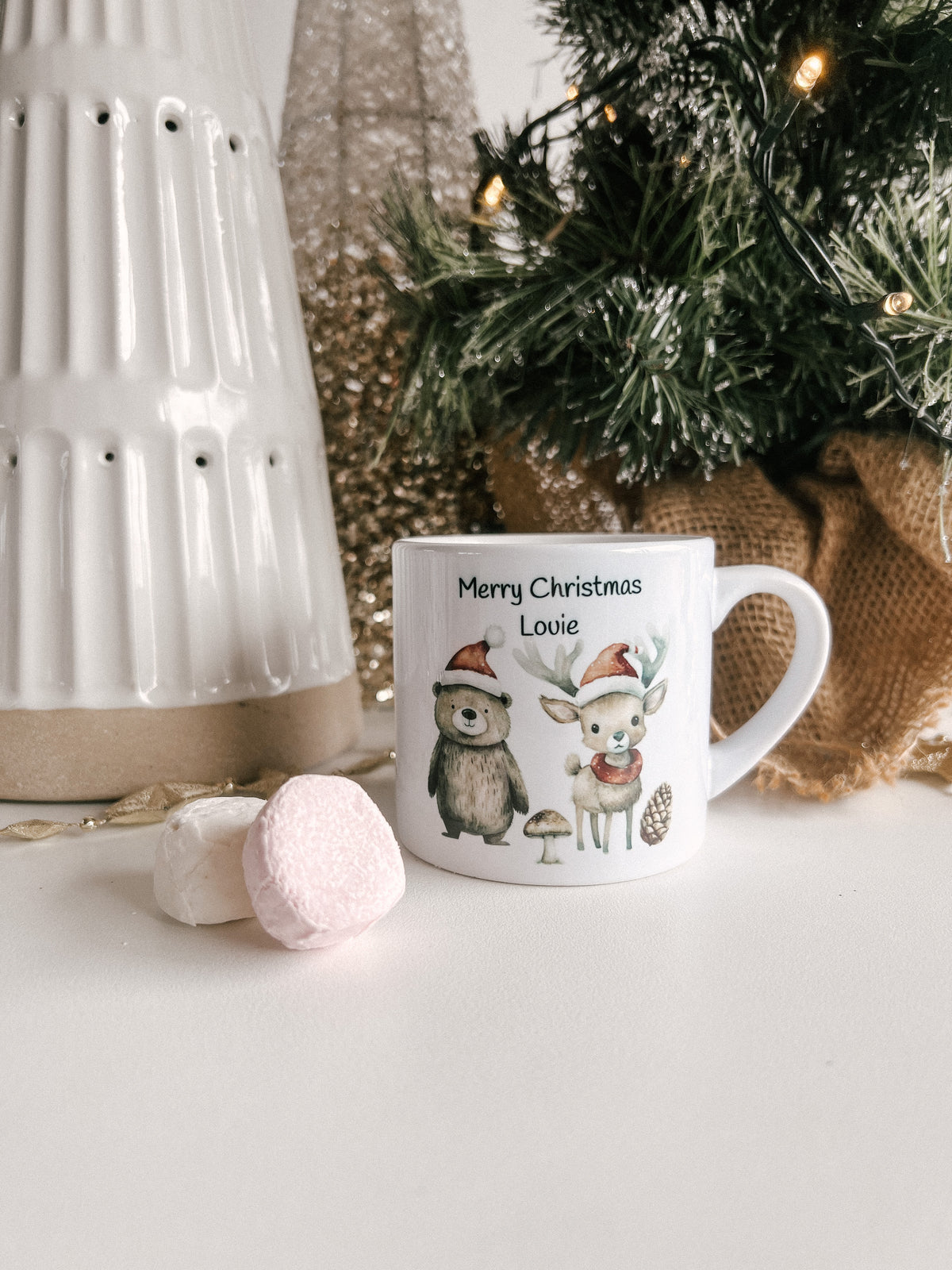 Christmas Woodland Creatures Fluffy Cup