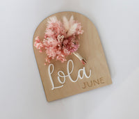 Dried Flower Name Plaque