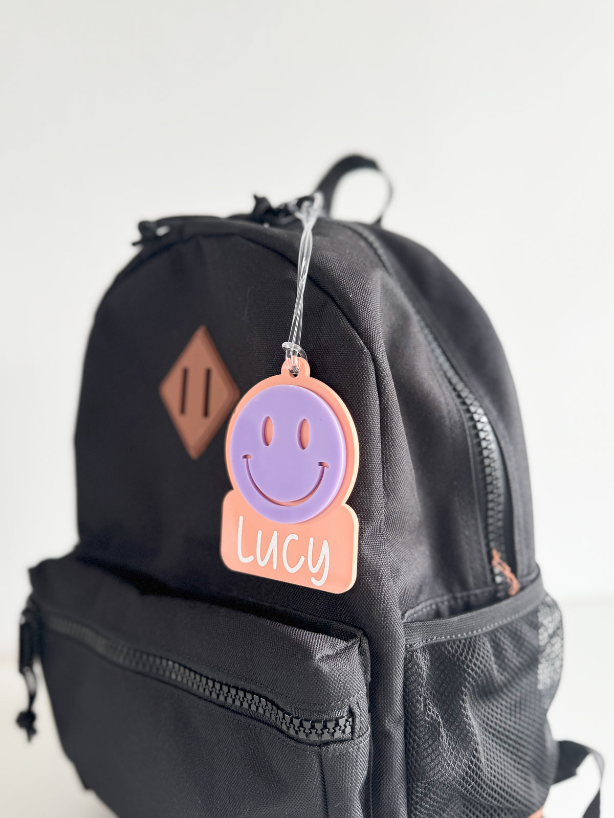 Smiley Face Acrylic Bag Tag