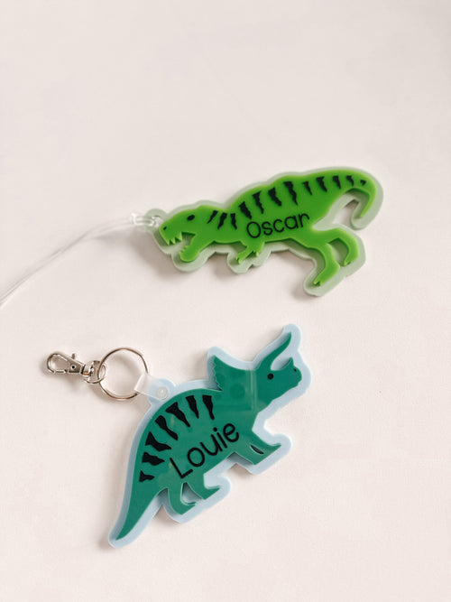 Acrylic Dino Bag Tag