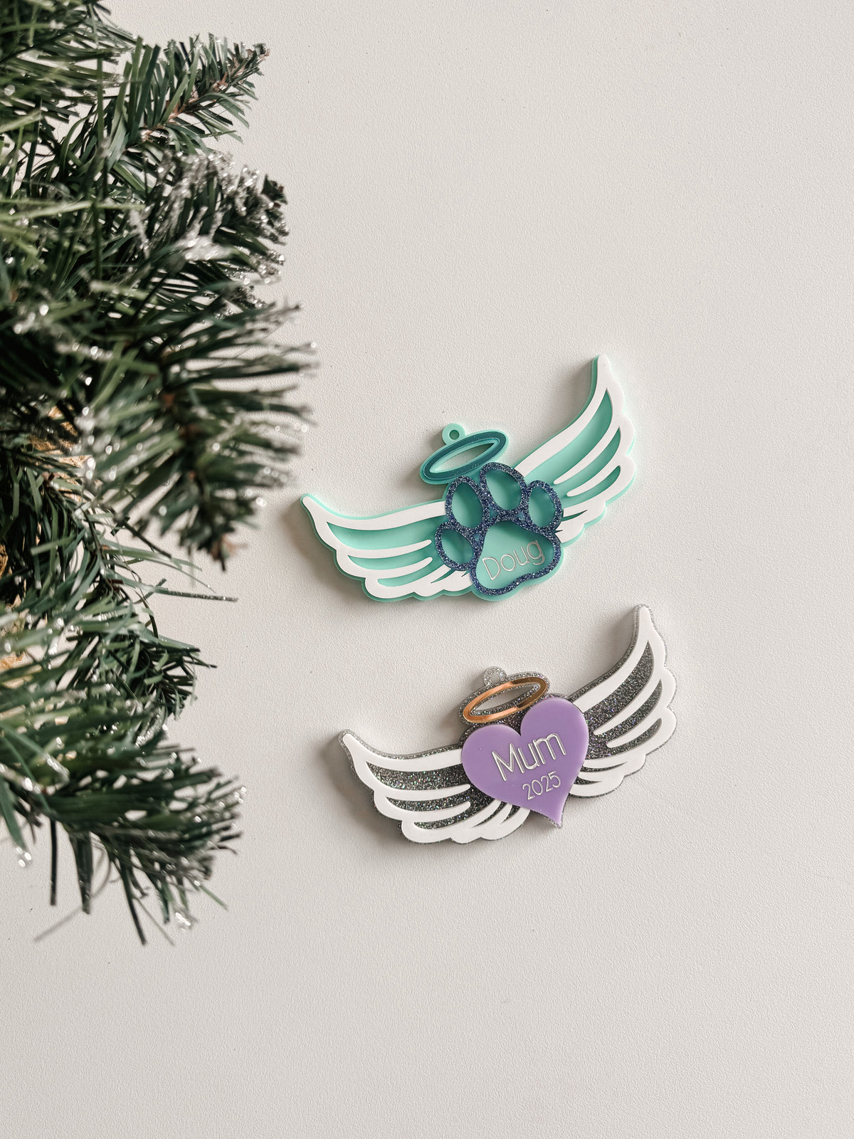 Angel wings ornament