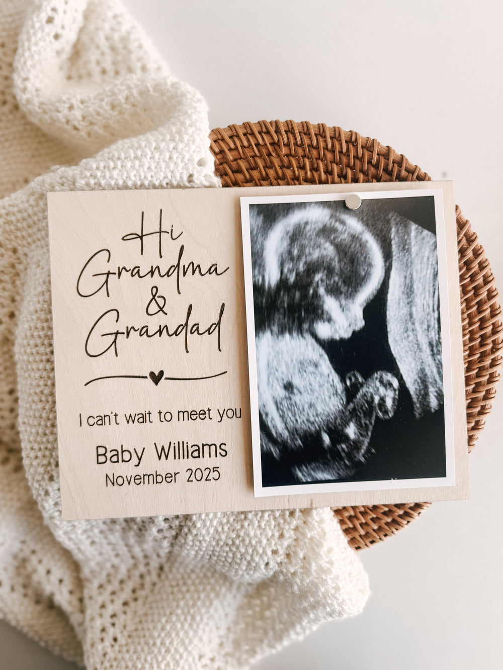 Baby Magnet Photo Announcement