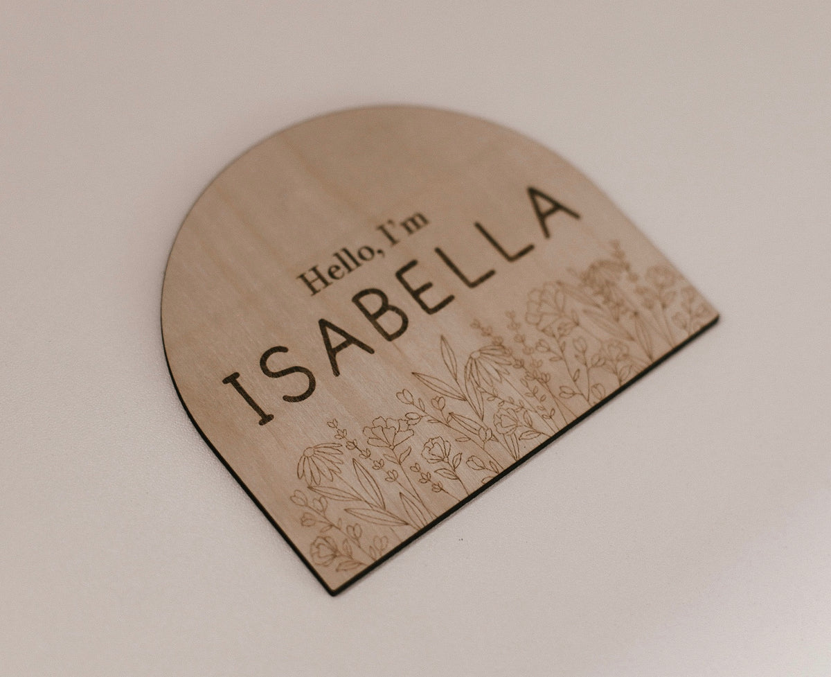 'Hello I'm' Plaque