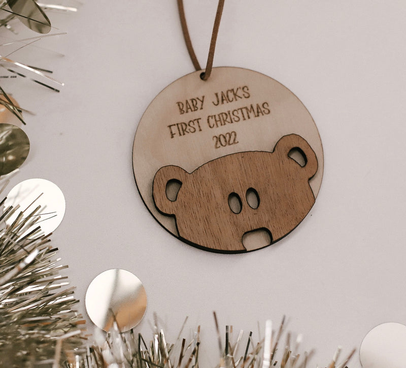 Animal Cut Out First Christmas