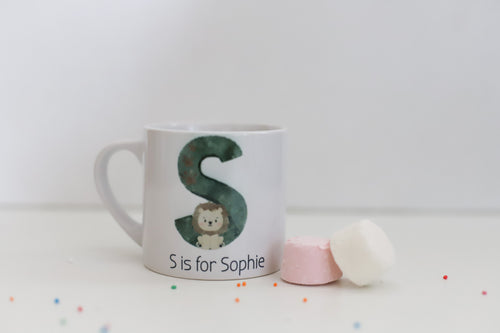 Fluffy Cup - Safari Letters